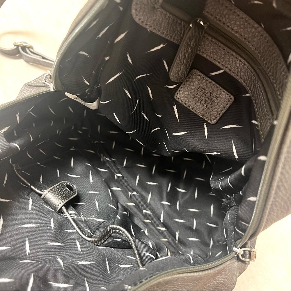 MAC+JAC Silver bowl Medium Backpack preppy academic - Picture 9 of 11